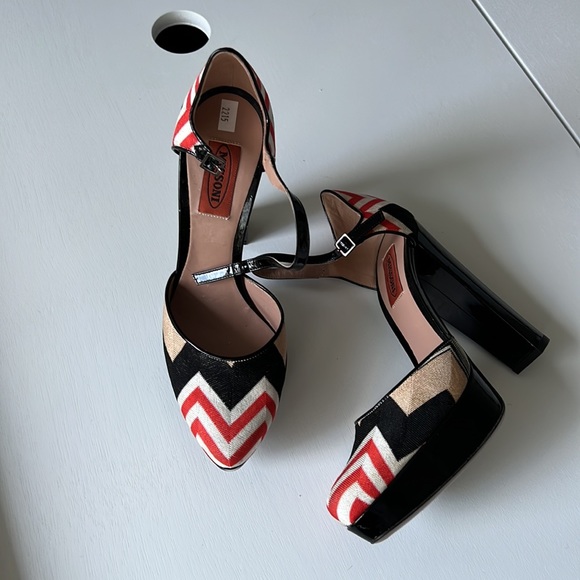 Missoni made in Italy high heeled size 7M(37) ankle a wrap Mary Jane shoes - Picture 13 of 16